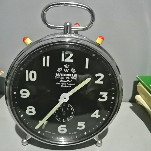 فروش ساعت وهرل سه زنگ استیل آلمان دهه 50