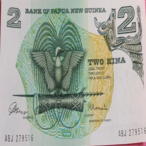 اسکناس 2 کینا پاپوا نو 1981 اصل و کمیاب