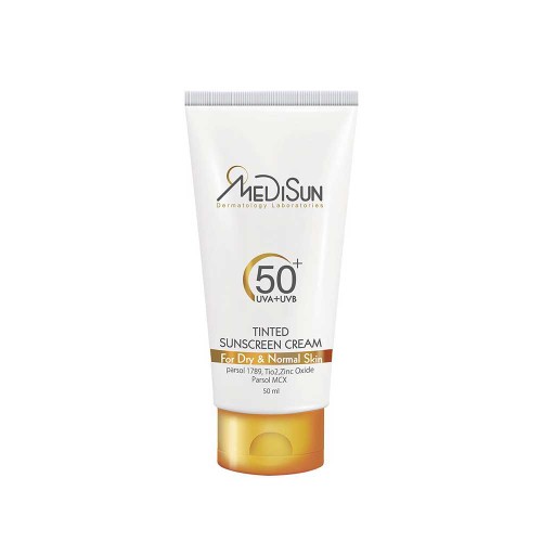 ضد آفتاب رنگی SPF50 مدیسان برای پوست خشک و معمولی