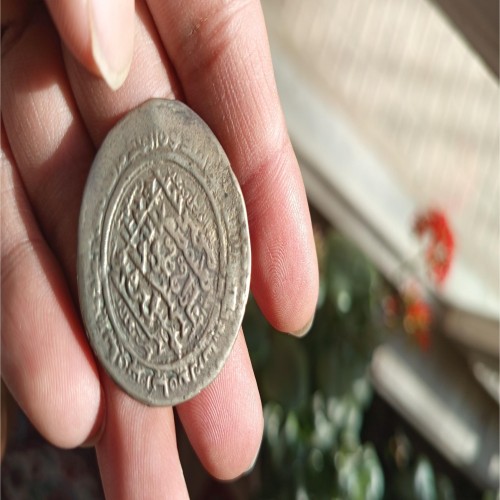 سکه قدیمی نقره عیار پایین غازان خان وزن 6 گرم