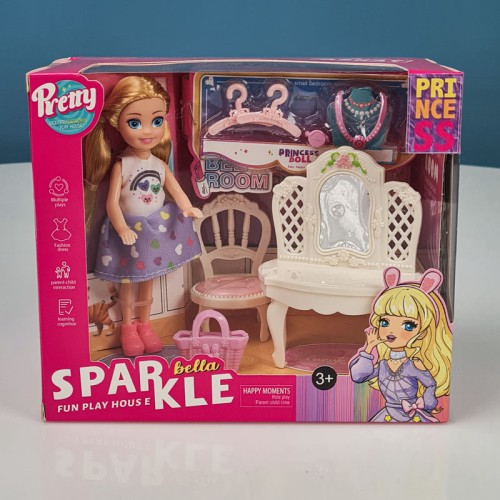 اسباب بازی خانه عروسکی میز آرایش SPARKEL BELLA