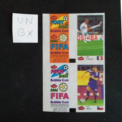 فروش بلوک عکس آدامس فوتبالی برش نخورده نایاب