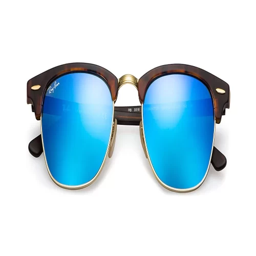 عینک آفتابی RayBan 3016 Clubmaster Tortoise Blue Flash
