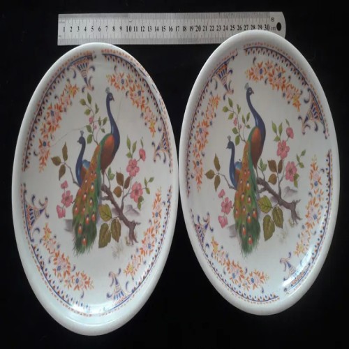 فروش 2 عدد بشقاب بسیار زیبا ملامین قدیمی D