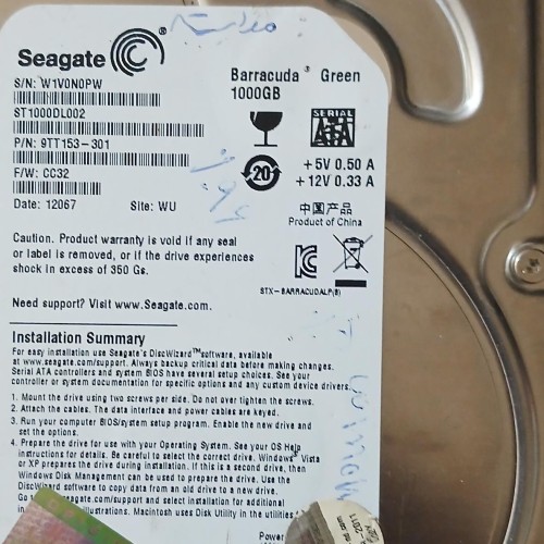 فروش سیگیت Seagate سلامت 96 درصد یک ترا