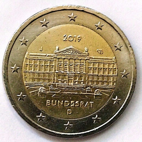 فروش سکه 2 یورو 70 سالگرد بوندسرات آلمان 2019