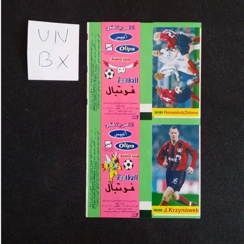 فروش بلوک عکس آدامس فوتبالی نایاب برش نخورده