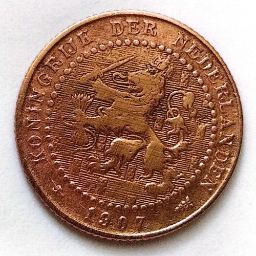 فروش سکه نایاب هلند 1907 - 1 سنت