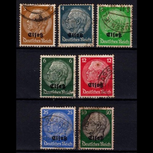 خرید تمبرهای آلمان هیندربورگ با سورشارژ آلزاس فرانسه