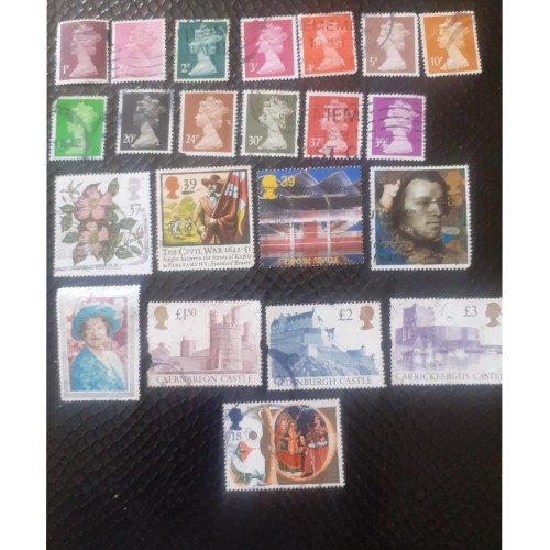 فروش 22 تمبر مهر خورده انگلیسی با تنوع بالا