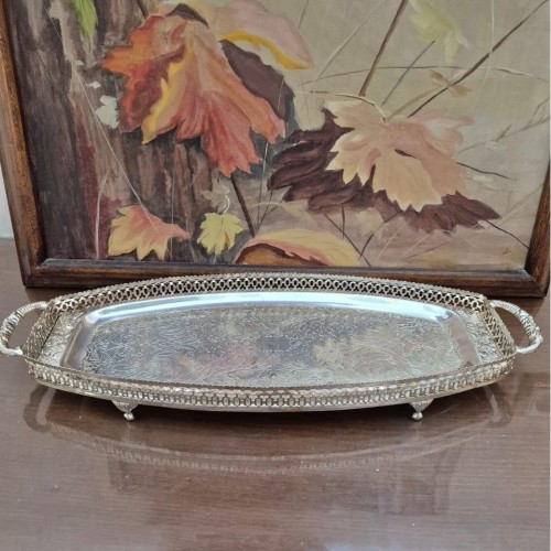 فروش ظرف سیلور قدیمی دسته تا دسته 44 سانت