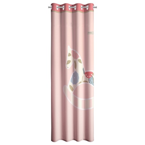 پرده اتاق کودک Saint Clair راکر اسبی کرم صورتی
