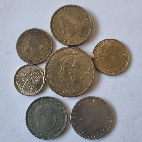 پکیج 7 سکه اسپانیا قدیم قبل از شینگن نادر