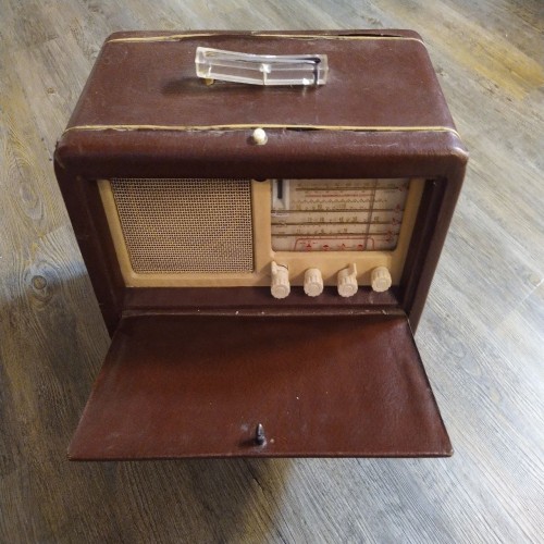 فروش رادیو قدیمی فیلیپس با قسمت ترانزیستور و لامپ دست‌ساز