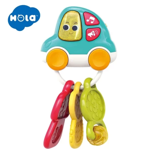 جغجغه و دندانگیر نوزاد طرح کلید و ریموت موزیکال Huile Toys