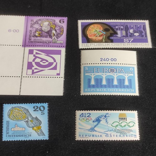 فروش 5 قطعه تمبر بی باطل اطریش 121