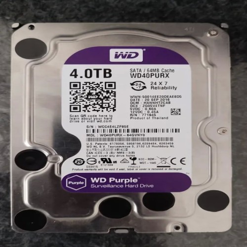 فروش هارد 4 ترابایت وسترن دیجیتال بنفش مناسب دوربین و کیس