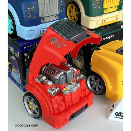 اسباب بازی کیت مکانیکی کاپوت کامیون رنگ آبی D0014