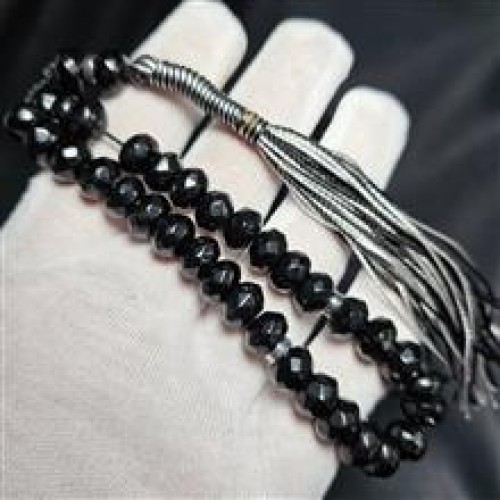 خرید تسبیح 33 دانه سنگ اونیکس سیاه کد وردسا