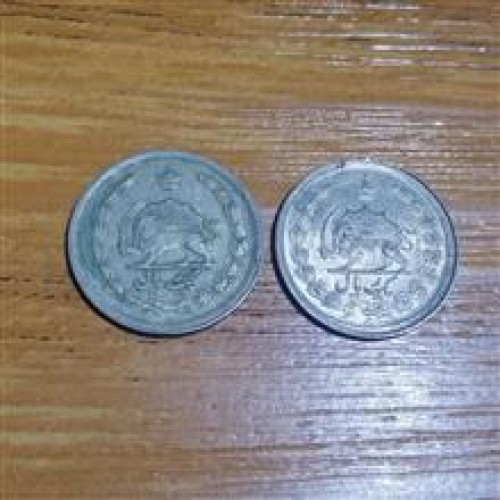 فروش پک 2عددی 1 ریال دوتاج پهلوی 1349 کد 4881