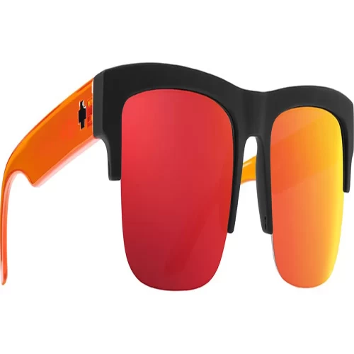 عینک آفتابی اسپای SPY Discord 5050 Soft Matte Black Translucent Orange - Image 4