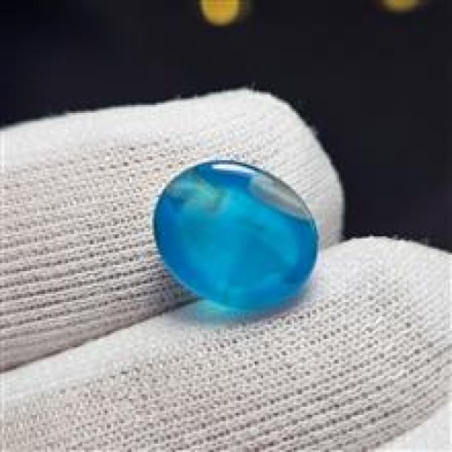 خرید نگین سنگ عقیق آبی آبدار معدنی کد وردسا