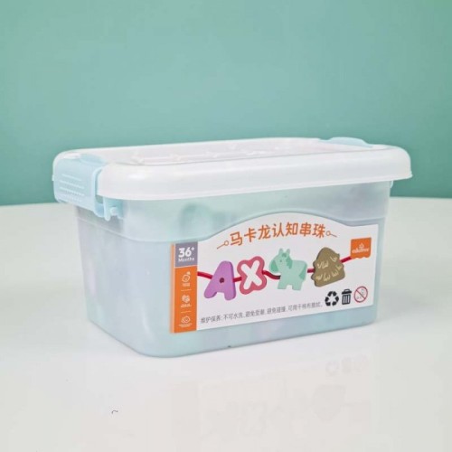 اسباب بازی چوبی نخ و مهره طرح حیوانات کد JHTOY171