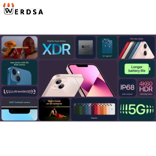 گوشی موبایل آیفون مدل iPhone 13 CH دو سیم‌ کارت ظرفیت 128 گیگابایت و رم 4 گیگابایت