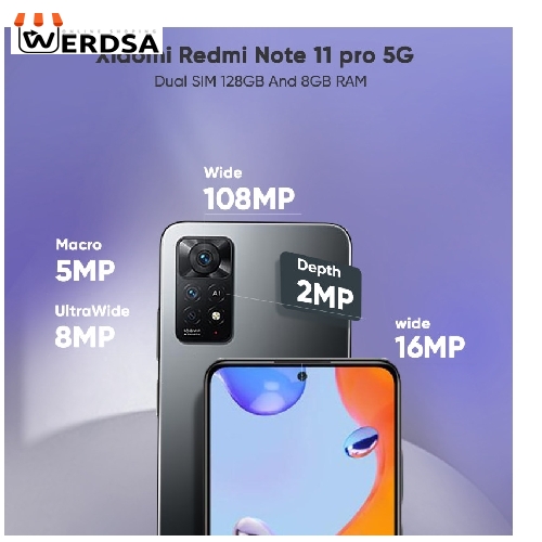 گوشی موبایل شیائومی مدل Redmi Note 11 pro 5G دو سیم‌ کارت ظرفیت 128 گیگابایت و رم 8 گیگابایت