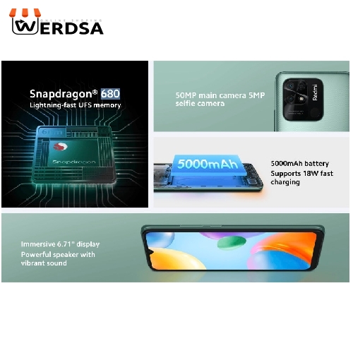 گوشی موبایل شیائومی مدل Redmi 10C دو سیم‌ کارت ظرفیت 128 گیگابایت و رم 4 گیگابایت-گلوبال