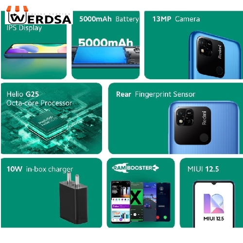 گوشی موبایل شیائومی مدل REDMI 10A 220233L2C دو سیم‌ کارت ظرفیت 64 گیگابایت و رم 4 گیگابایت