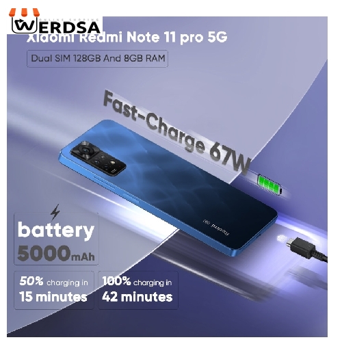 گوشی موبایل شیائومی مدل Redmi Note 11 pro 5G دو سیم‌ کارت ظرفیت 128 گیگابایت و رم 8 گیگابایت