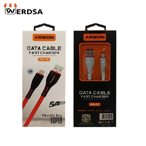 کابل تبدیل USB به MicroUSB آرسون مدل AN-43 طول 1 متر