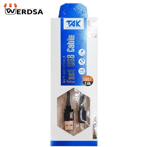کابل تبدیل USB به microUSB تک مدل CK-300 طول 1 متر