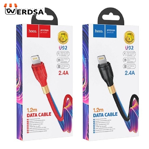 کابل تبدیل USB به لایتنینگ مدل U92 طول 1.2 متر