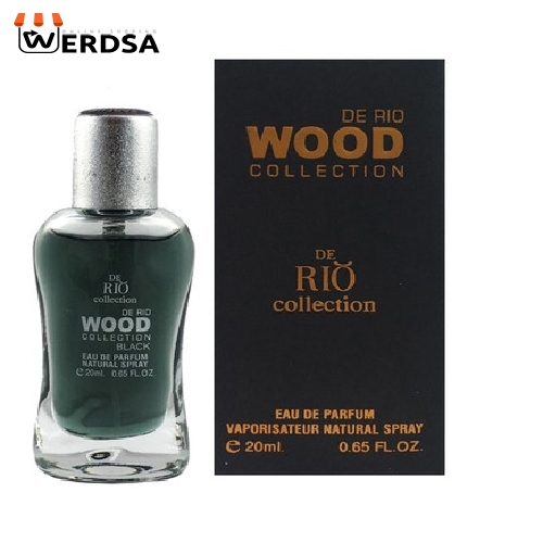 عطر جیبی مردانه ریو کالکشن مدل Rio Wood Black حجم 20ml