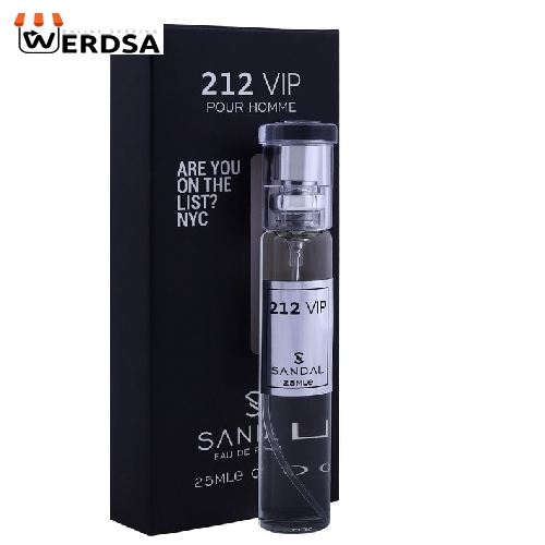 عطر جیبی مردانه صندل مدل 212 VIP حجم 25 میلی لیتر