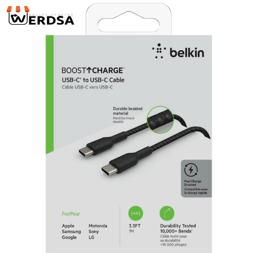 کابل USB-C بلکین مدل CAB004bt1MBK طول 1 متر