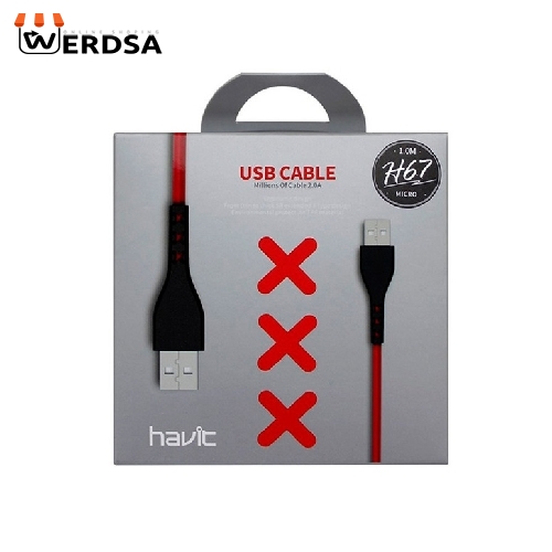 کابل تبدیل USB به MicroUSB مدل H-67 طول 1 متر
