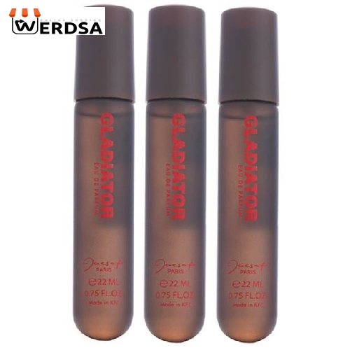 عطر جیبی مردانه ژک ساف مدل گلادیاتور حجم 22 میلی لیتر بسته 3 عددی