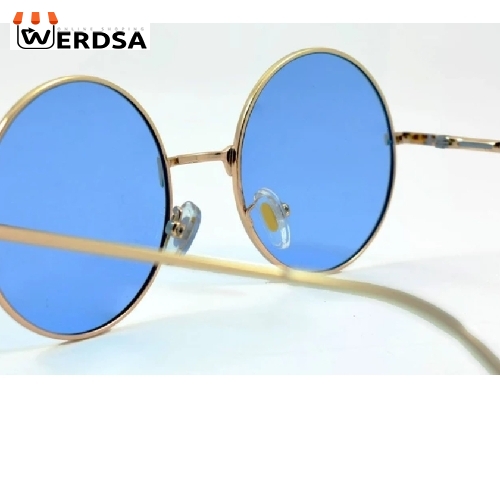عینک آفتابی مدل Round Metal Blue