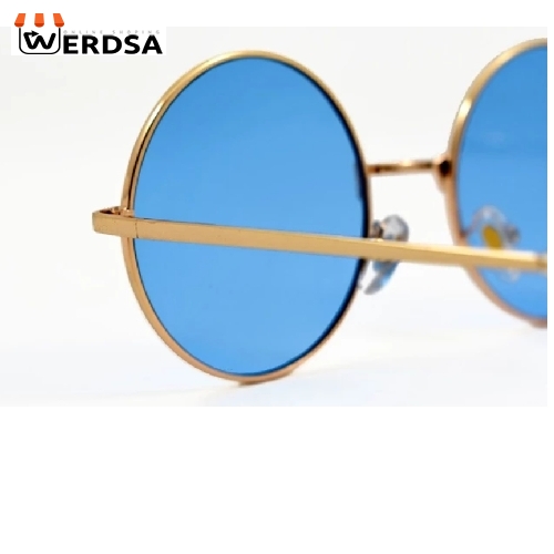 عینک آفتابی مدل Round Metal Blue