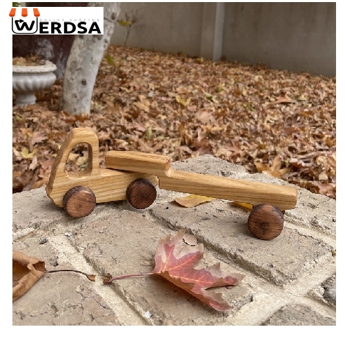 اسباب بازی چوبی مدل ماشین تریلی