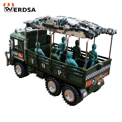 اسباب بازی جنگی مدل کامیون ارتشی حمل سربازان