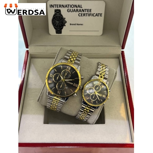 ساعت ست بند استیل سیتیزن دو رنگ