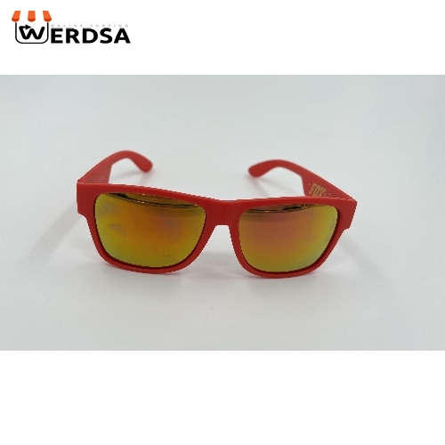 عینک آفتابی شیشه نارنجی فریم قرمز FOX براق کد 1404
