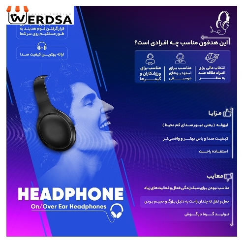 هدست وایرلس استریو سونی wh-ch500 کد 001