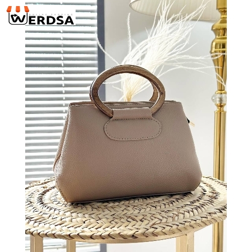 کیف دستی زنانه با دسته چوبی شرینگ کد 1840