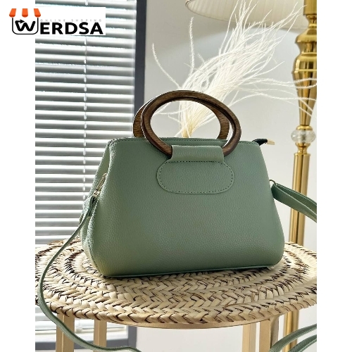 کیف دستی زنانه با دسته چوبی شرینگ کد 1840