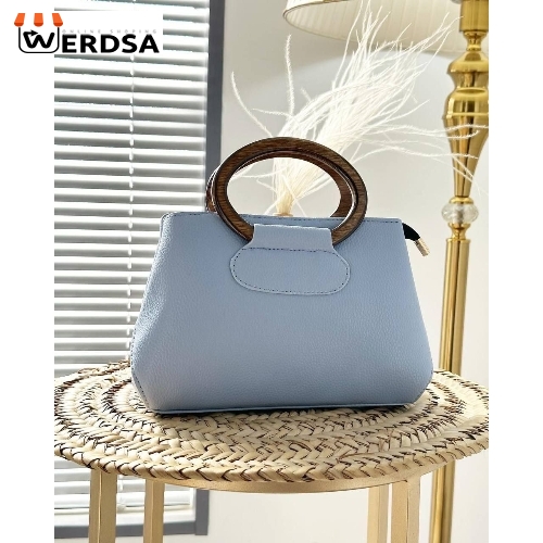 کیف دستی زنانه با دسته چوبی شرینگ کد 1840